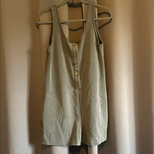 Natural Reflections Olive Button Up Romper